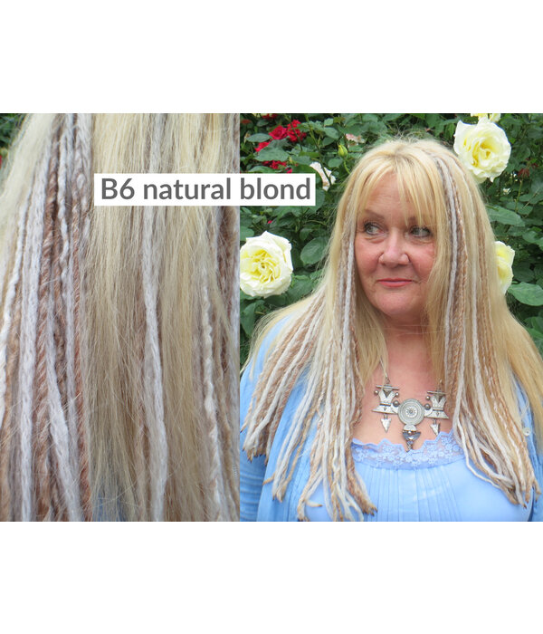 Blond Clip-In Dreadlocks, 3 Clip-ins, 21 IN long