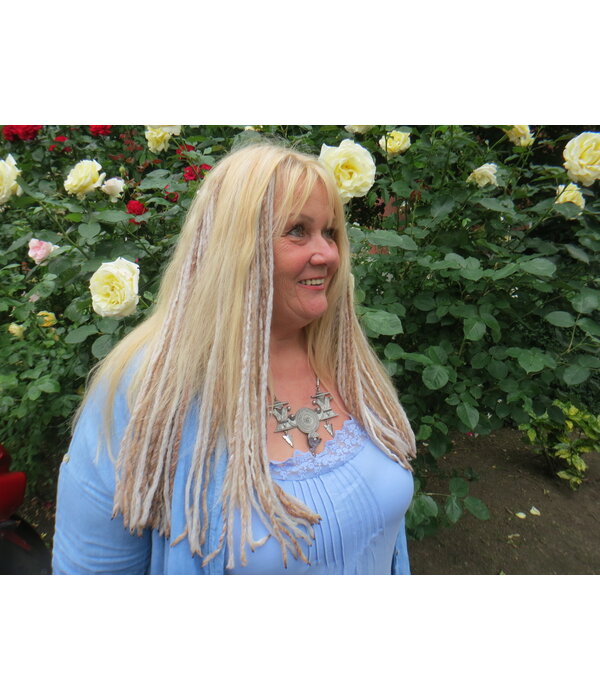 Blond Clip-In Dreadlocks, 3 Clip-ins, 21 IN long