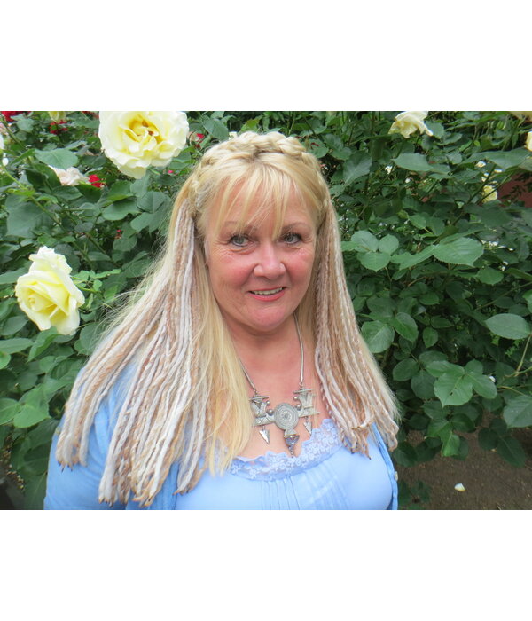 Blond Clip-In Dreadlocks, 3 Clip-ins, 21 IN long