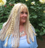 Blond Clip-In Dreadlocks, 3 Clip-ins, 21 IN long