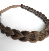 Messy French Braid Headband S copperish brown
