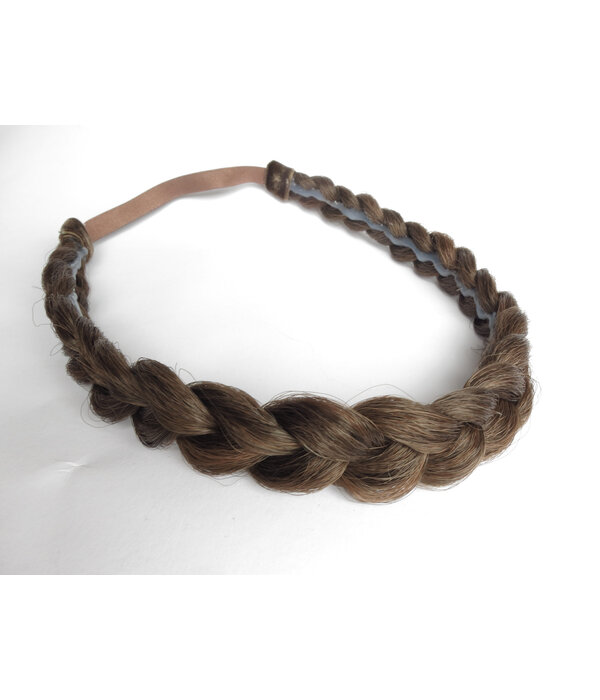Messy French Braid Headband S copperish brown