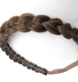 Messy French Braid Headband S copperish brown