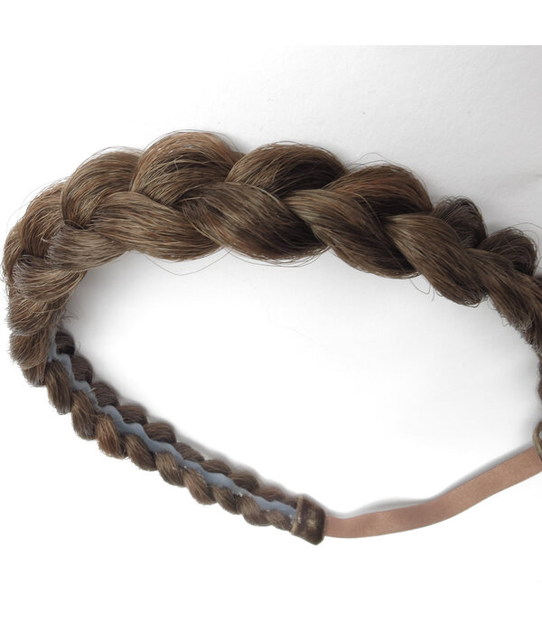Messy French Braid Headband S copperish brown