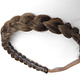 Messy French Braid Headband S copperish brown