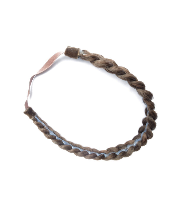 Messy French Braid Headband S copperish brown