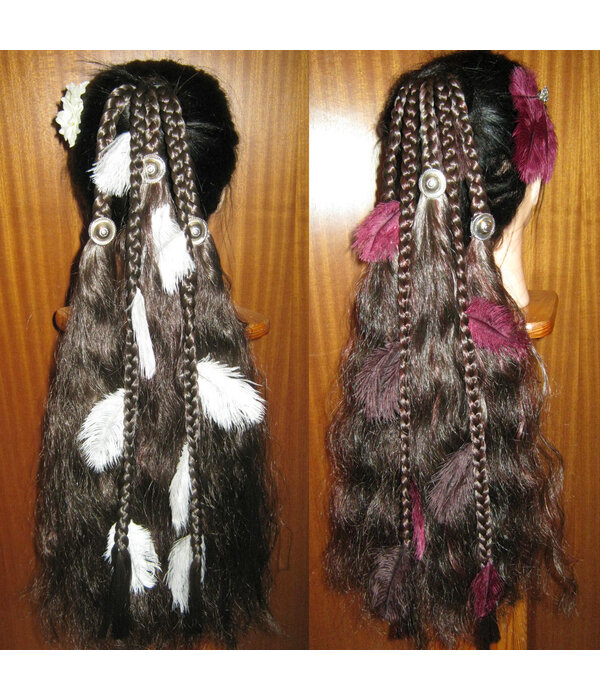 Magician DIY hair piece for you to decorat - henna red