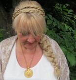 Double Messy Braid Headband dark copper