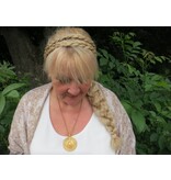 Double Messy Braid Headband dark copper