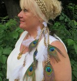 Double Messy Braid Headband dark copper