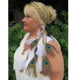 Double Messy Braid Headband dark copper