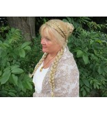 Double Messy Braid Headband dark copper