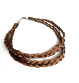 Double Messy Braid Headband dark copper