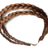 Double Messy Braid Headband dark copper