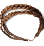 Double Messy Braid Headband dark copper