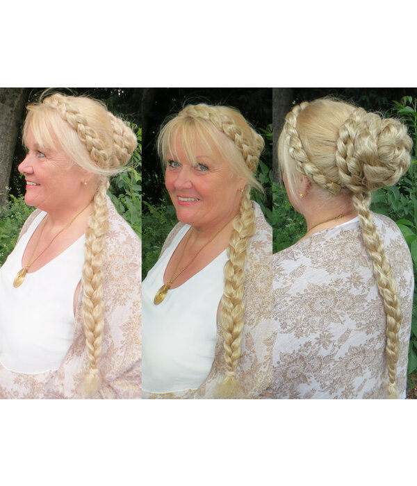 Messy Clip-In Accent (Twist) Braids M light blond mix