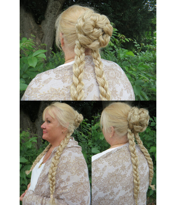Messy Clip-In Accent (Twist) Braids M light blond mix