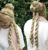 Messy Clip-In Accent (Twist) Braids M light blond mix