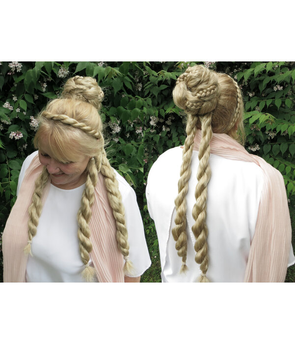 Messy Clip-In Accent (Twist) Braids M light blond mix