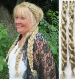 Messy Clip-In Accent (Twist) Braids M light blond mix