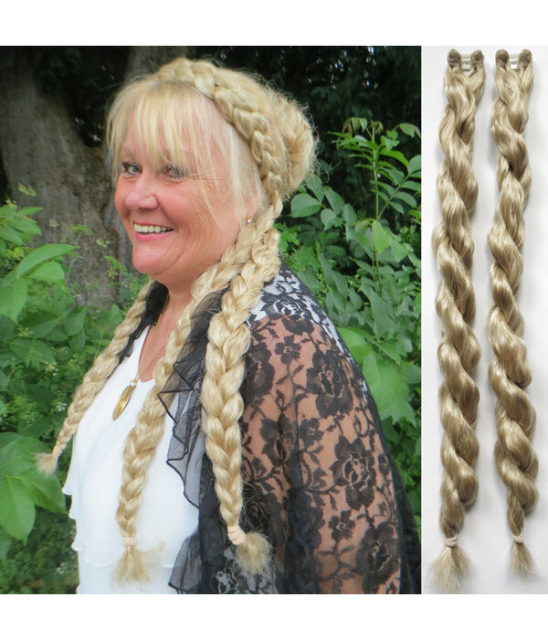Messy Clip-In Accent (Twist) Braids M light blond mix