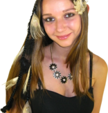 Ostrich & Fair Peacock Feather Hair Piece black hair