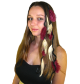 Ostrich & Fair Peacock Feather Hair Piece black hair