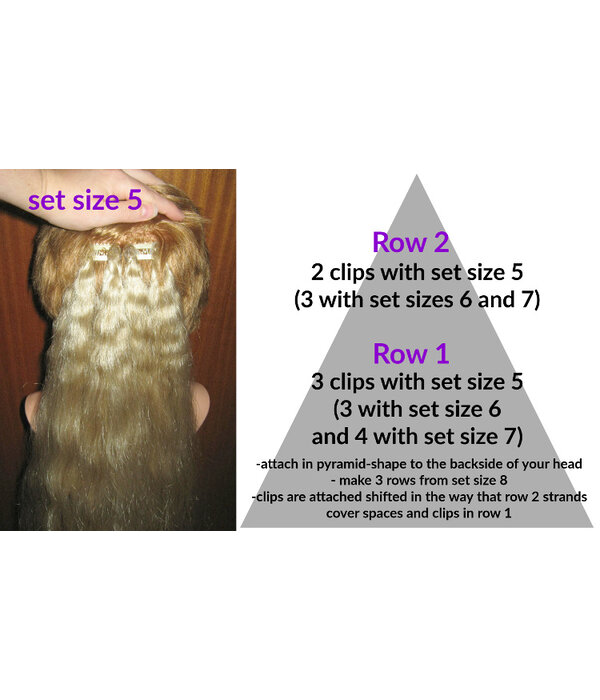 Clip-in Extensions, bright red, small waves