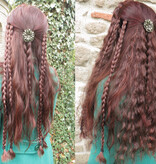 Clip-in Extensions, bright red, small waves
