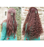 Clip-in Extensions, bright red, small waves