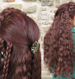 Clip-in Extensions, bright red, small waves