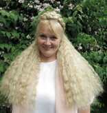 Clip-in Extensions, bright red, small waves