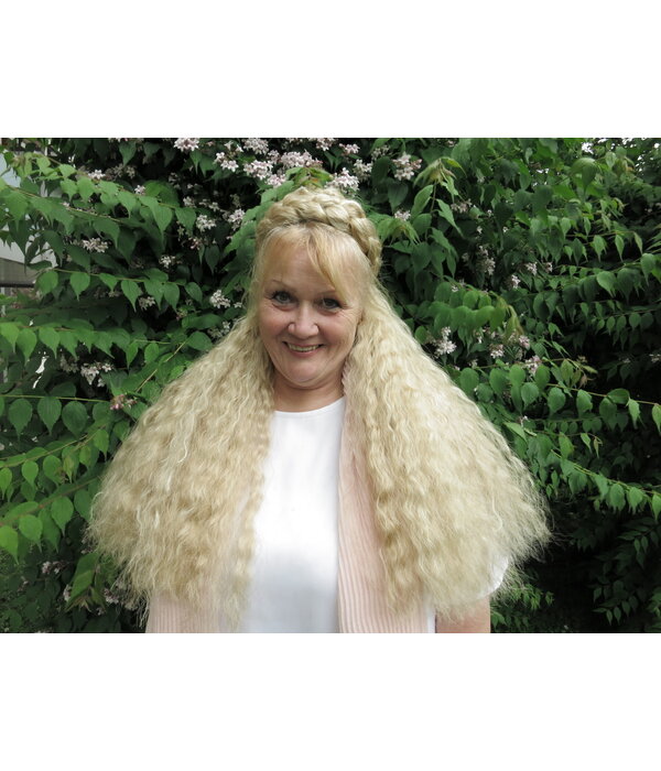 Clip-in Extensions, bright red, small waves