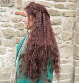 Clip-in Extensions, bright red, small waves