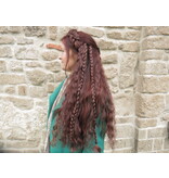 Clip-in Extensions, bright red, small waves