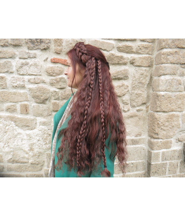 Clip-in Extensions, bright red, small waves