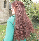 Clip-in Extensions, bright red, small waves