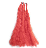 Clip-in Extensions, bright red, small waves