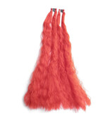Clip-in Extensions, bright red, small waves