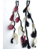 Ostrich & Fair Peacock Feather Hair Piece black hair