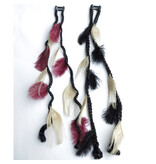 Ostrich & Fair Peacock Feather Hair Piece black hair