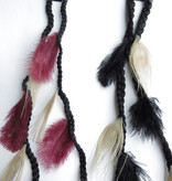 Ostrich & Fair Peacock Feather Hair Piece black hair
