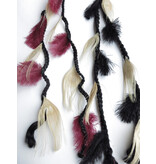 Ostrich & Fair Peacock Feather Hair Piece black hair