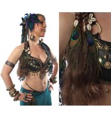 Peacock Cowry Braids Extension auburnish brown