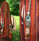 Peacock Cowry Braids Extension auburnish brown