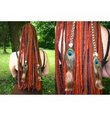 Peacock Cowry Braids Extension auburnish brown