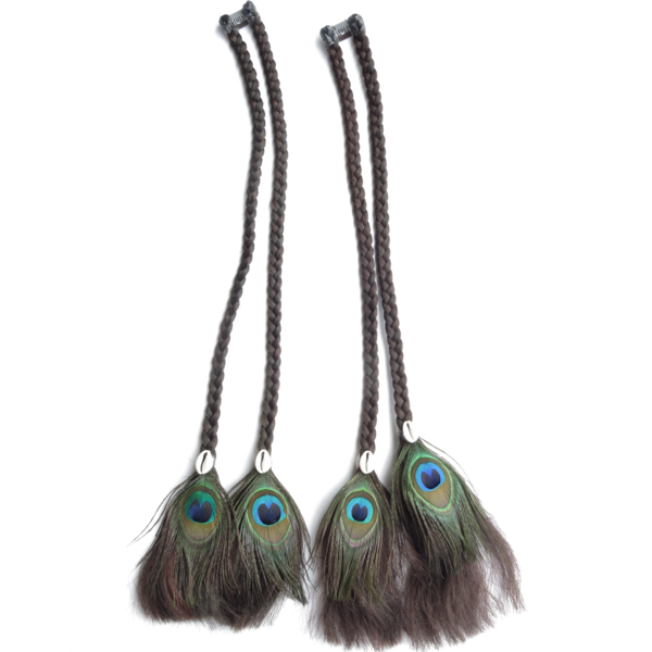 Peacock Cowry Braids Extension auburnish brown