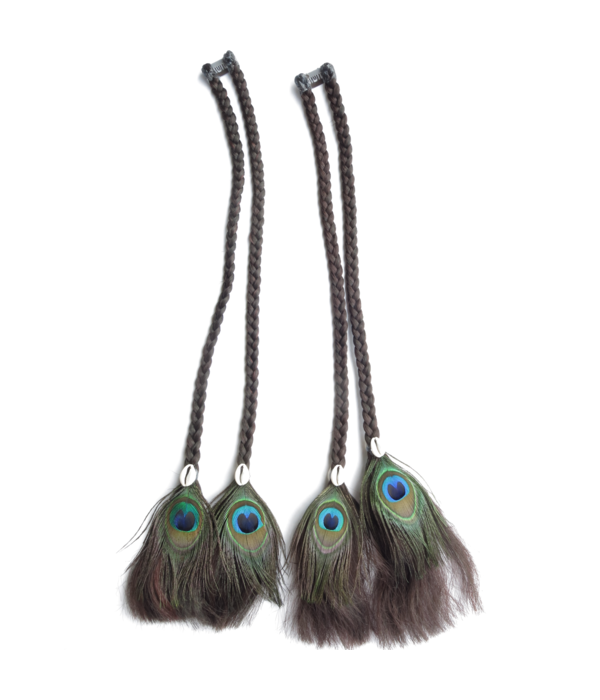 Peacock Cowry Braids Extension auburnish brown