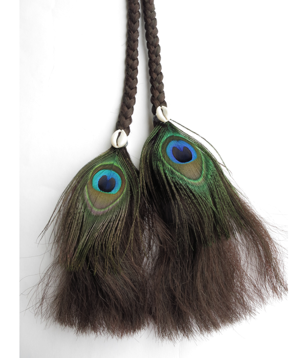 Peacock Cowry Braids Extension auburnish brown