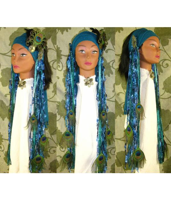 Blue Mermaid (Peacock) hip & hair tassel